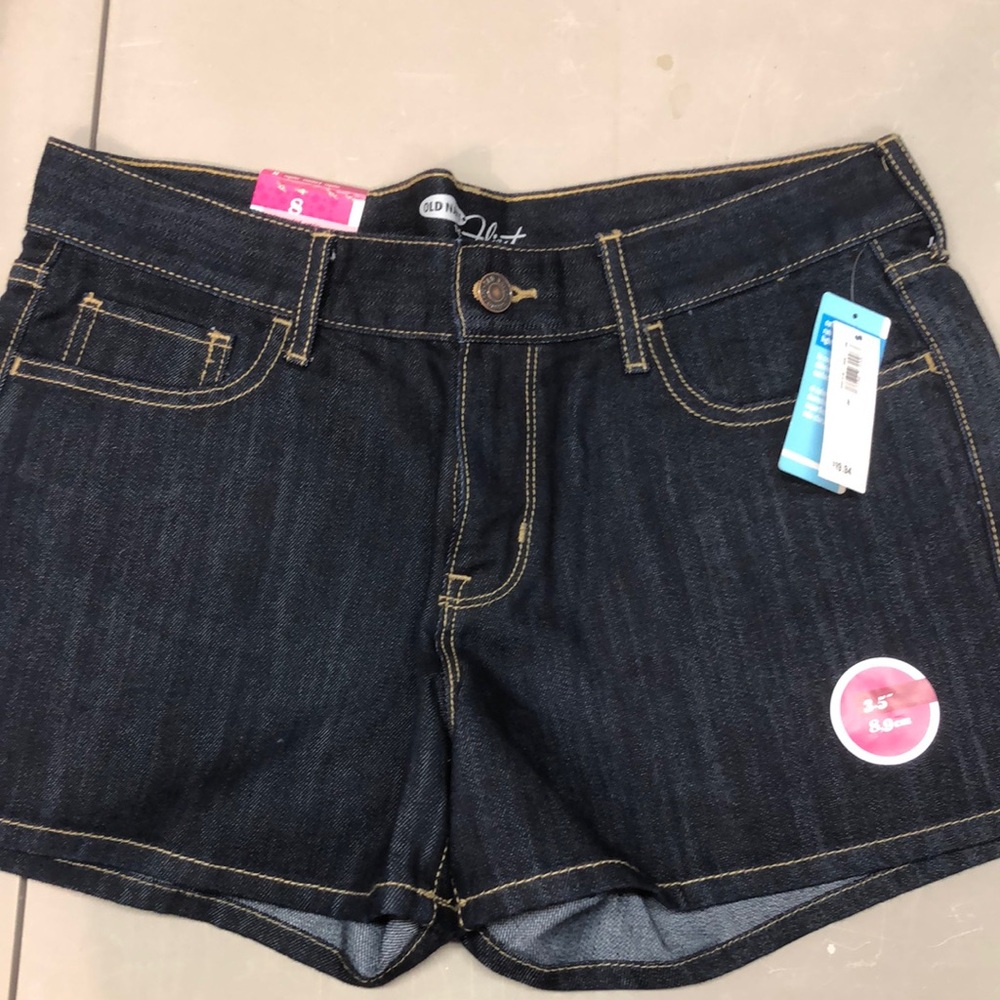 NWT dark denim jean shorts